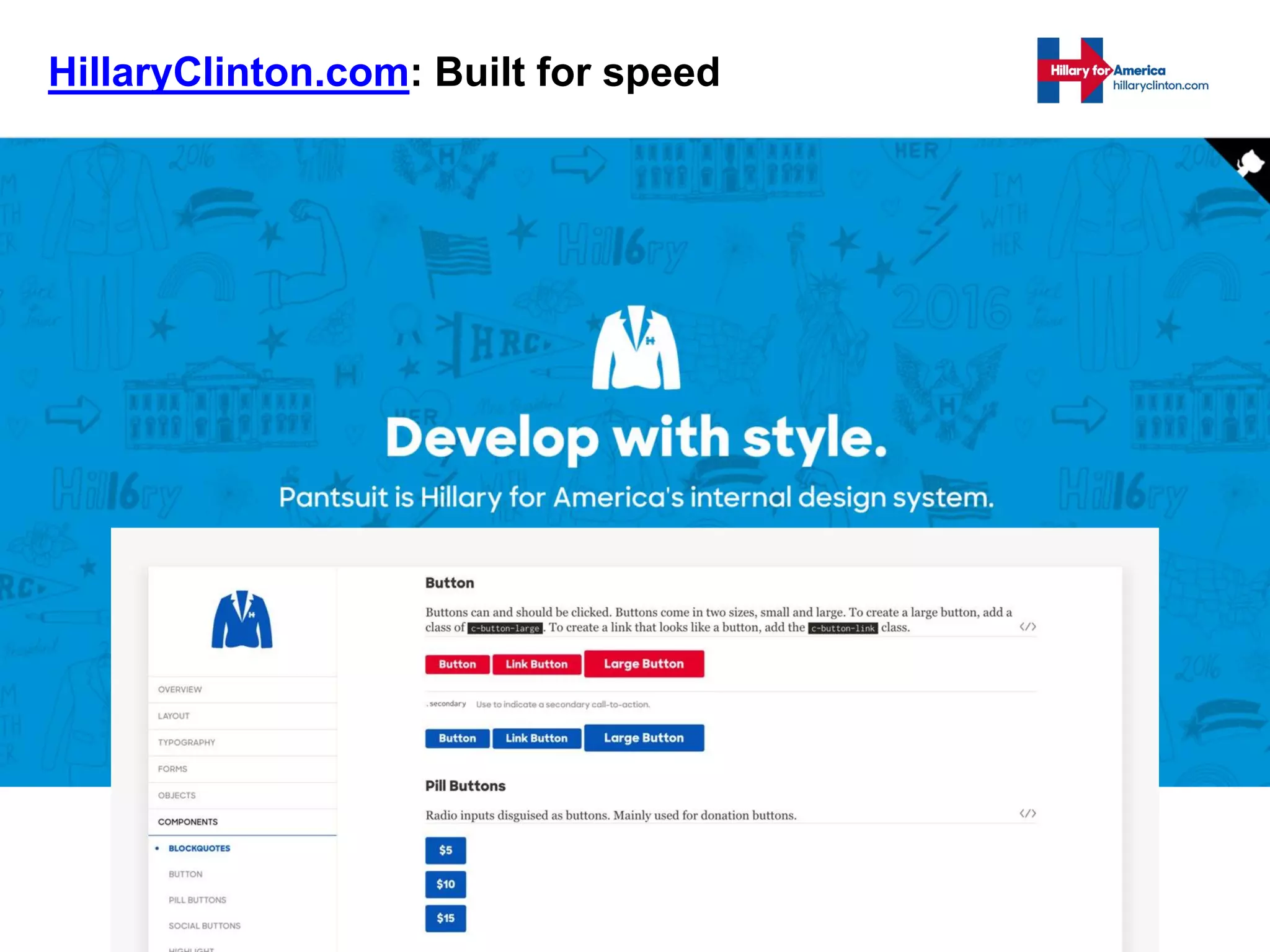 HillaryClinton.com: Built for speed
 