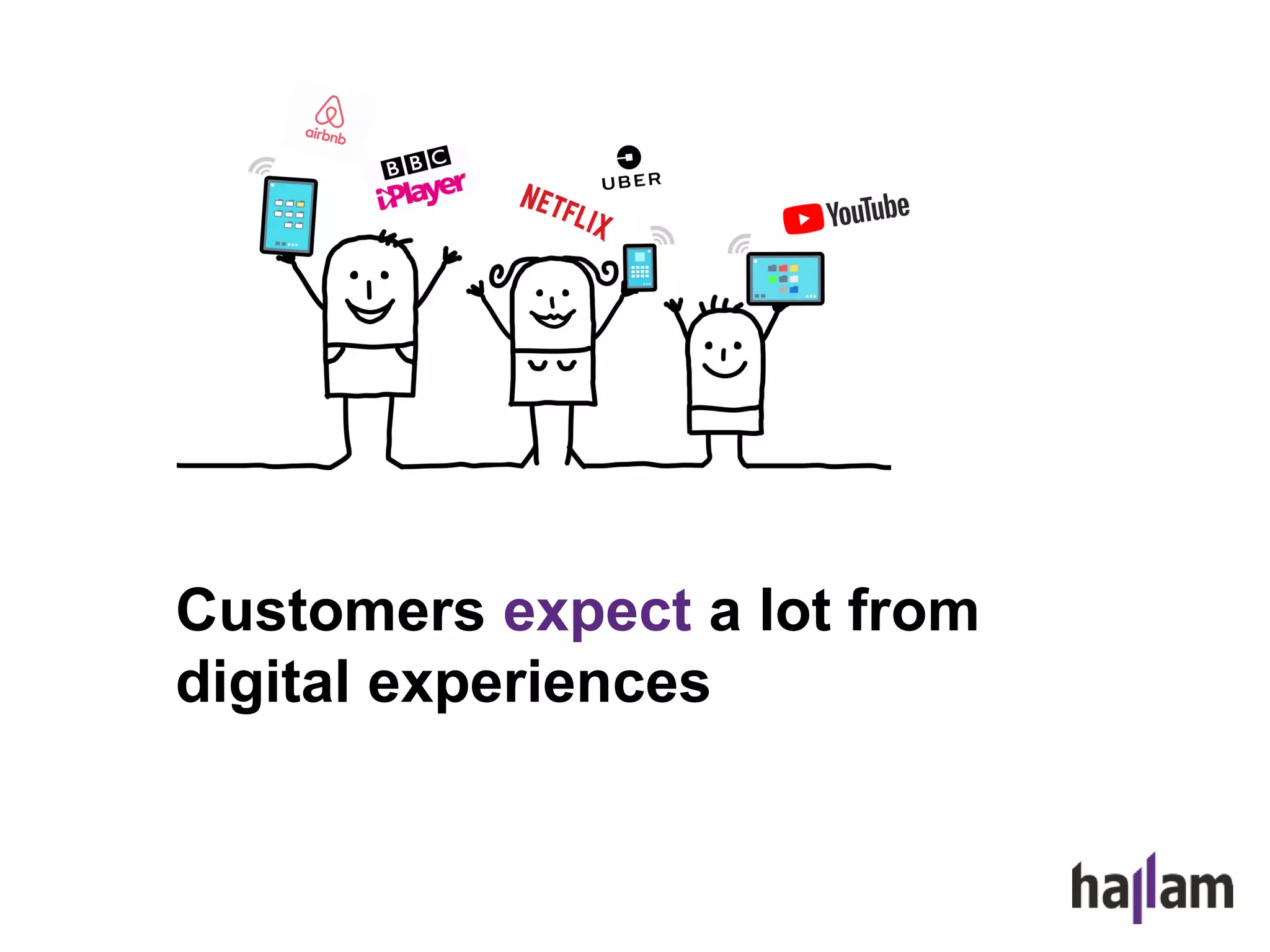 Customers expect a lot from
digital experiences
 