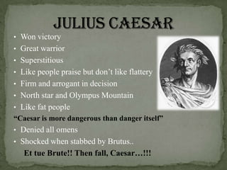 character description of julius caesar
