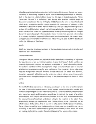 Julius Caesar - Summary