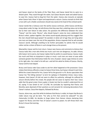 Julius Caesar - Summary