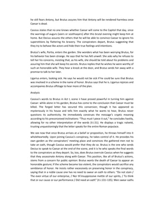 Julius Caesar - Summary