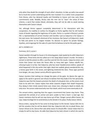 Julius Caesar - Summary