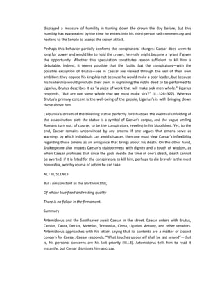 Julius Caesar - Summary