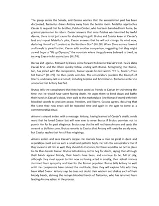 Julius Caesar - Summary