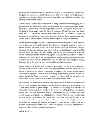 Julius Caesar - Summary