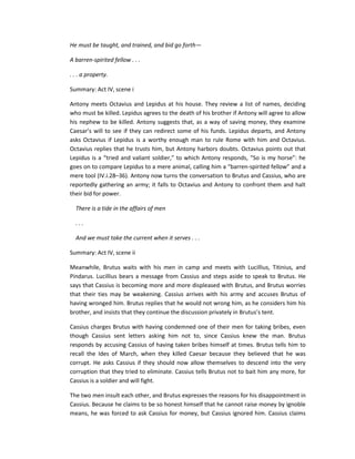 Julius Caesar - Summary