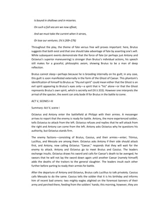 Julius Caesar - Summary