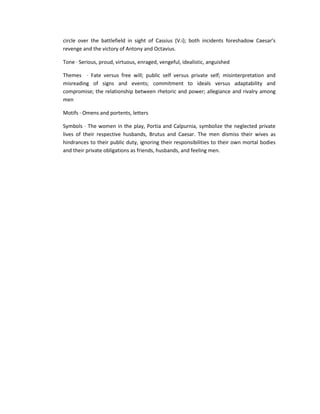 Julius Caesar - Summary