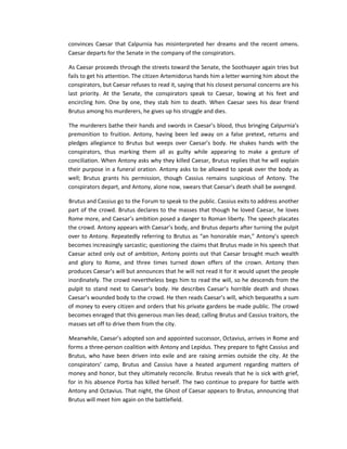 Julius Caesar - Summary