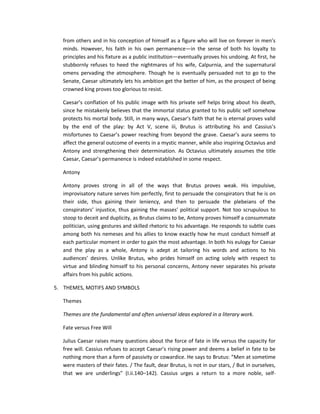 Julius Caesar - Summary