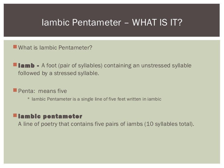 iambic pentameter julius caesar