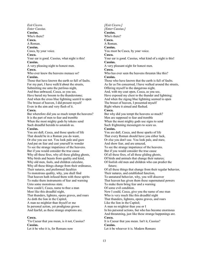Julius caesar Drama Script
