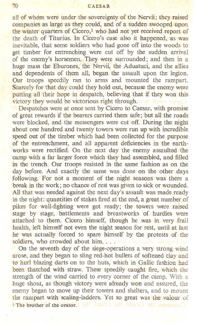 Julius Caesar,The Rising Of Nervii,Gallic War V,39 45