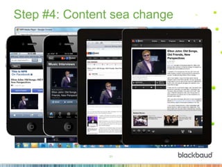 21
Step #4: Content sea change
 