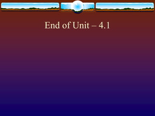 End of Unit – 4.1
 