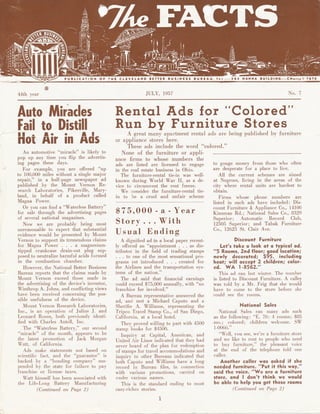 BBB Cleveland July 1957 Newsletter