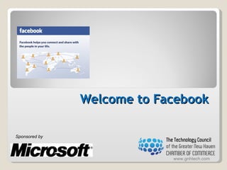 Welcome to Facebook

Sponsored by



Sponsored by
                            www.gnhtech.com
 