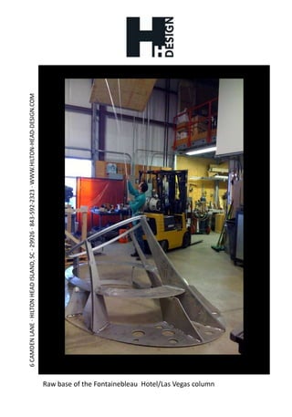 Raw base of the Fontainebleau  Hotel/Las Vegas column