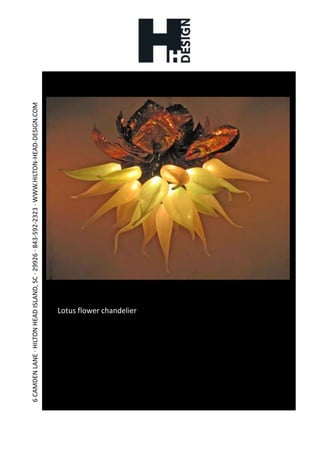 Lotus flower chandelier