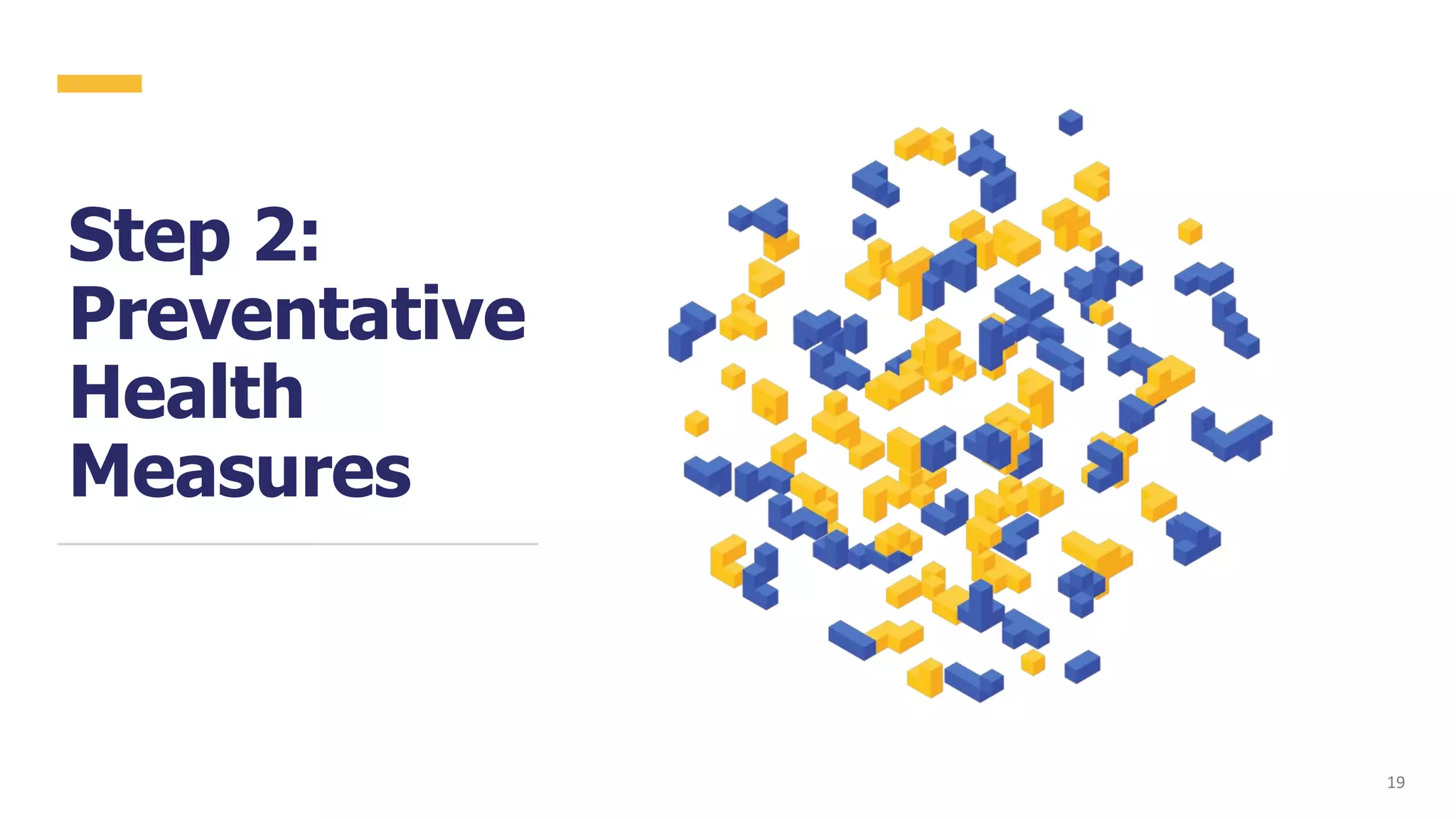 Step 2:
Preventative
Health
Measures
1919
 