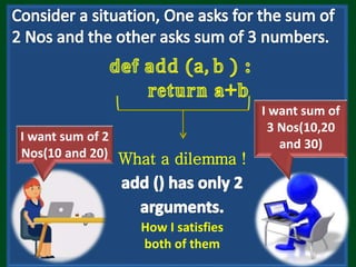 What a dilemma !
How I satisfies
both of them
I want sum of
3 Nos(10,20
and 30)
I want sum of 2
Nos(10 and 20)
 