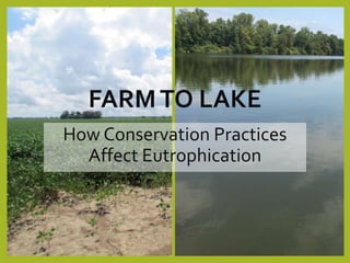 FARMTO LAKE
How Conservation Practices
Affect Eutrophication
 