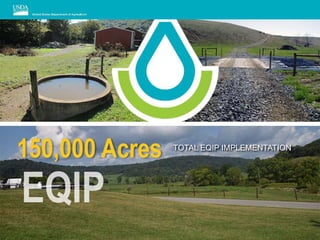 150,000 Acres TOTAL EQIP IMPLEMENTATION
 