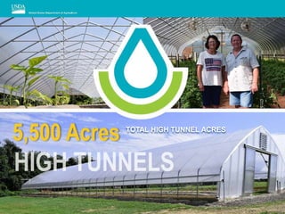 5,500 Acres TOTAL HIGH TUNNEL ACRES
 