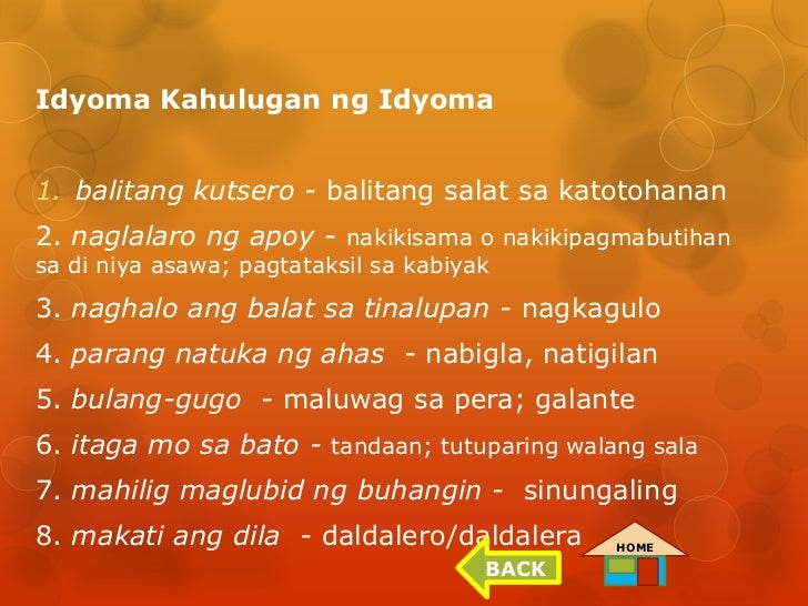 10 Halimbawa Ng Mga Idyoma At Kahulugan Nito | Images and Photos finder