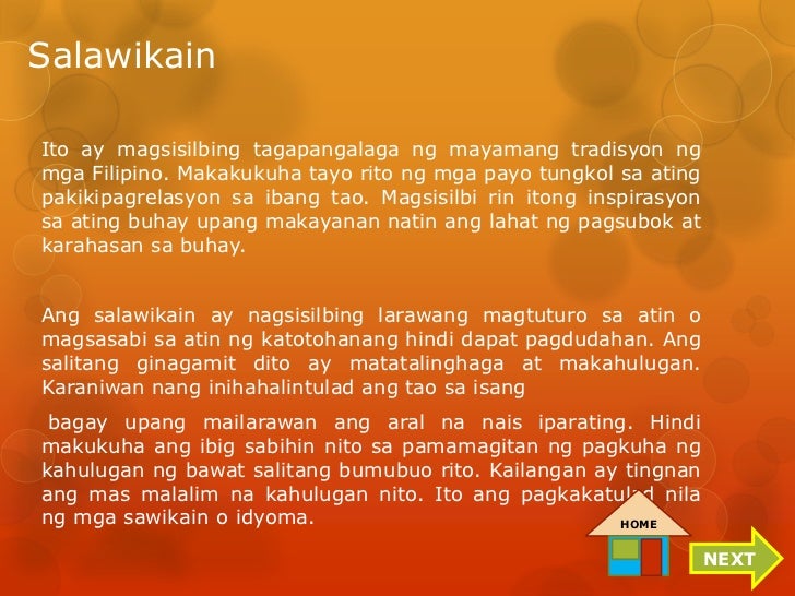 Salawikain Docx Salawikain Sawikain At Kasabihan Ang Salawikain