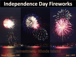 Jamestown Rhode Island Fireworks on July 1, 2018