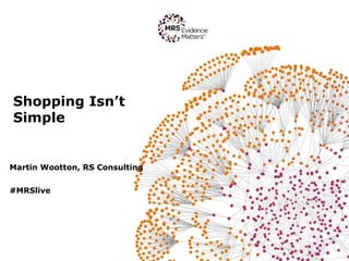 Shopping Isn’t
Simple
Martin Wootton, RS Consulting
#MRSlive
 