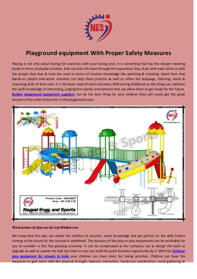 Playground equipment With Proper Safety Measures