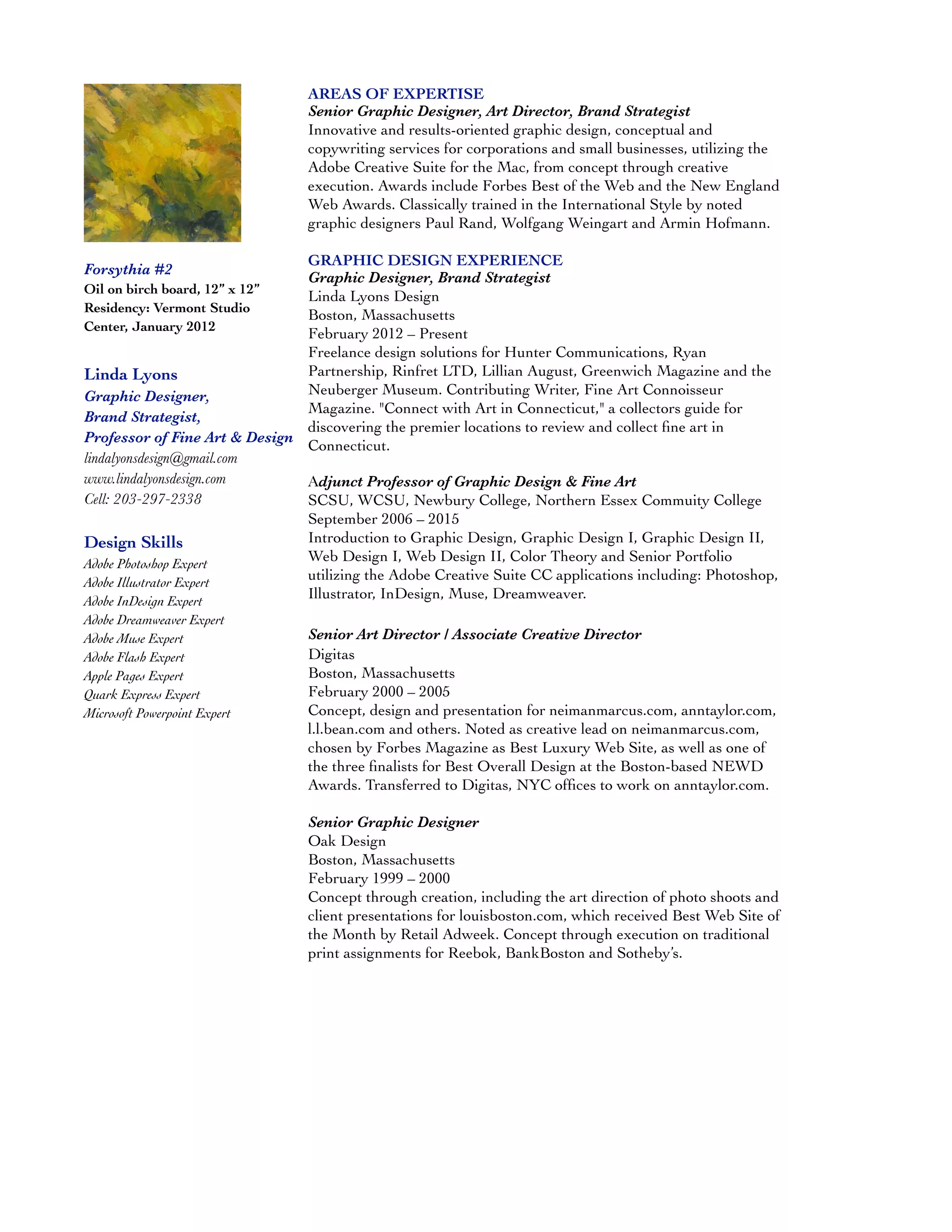 Linda Lyons, Graphic Designer, Brand Strategist | PDF