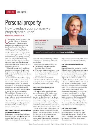 INSIGHTS

ACCOUNTING

Personal property
How to reduce your company’s
property tax burden
INTERVIEWED BY ROGER VOZAR

C

omputing personal property taxes
can be a chore for businesses,
particularly if the company’s
locations cross various state and local
jurisdiction boundary lines. Each
state has its own statutes, due dates,
assessment ratios and instructions that
must be adhered to for a company to be
considered “compliant.” These property
tax requirements vary greatly and most
often have late penalties for missing
deadlines. However, digging into these
very statutes and instructions can also
provide an opportunity to minimize your
company’s tax burden.
“Many will run the fixed asset ledger
right out of the system and that’s what
they’ll report,” says Jenna R. Kerwood,
CMI, a principal in Tax Services at Brown
Smith Wallace.
However, that usually results in paying
more taxes than what is owed because
not all assets are taxable. Often, fixed
assets are capitalized at a project level,
which results in inaccurate reporting for
property tax purposes. There may be
costs that are not taxable or components
of the cost that should be removed.
The taxability of these assets can be
determined by examining the state and
county websites, statutes, assessor manuals
and return instructions.
Smart Business spoke to Kerwood about
what constitutes personal property and
why it’s worth the effort to keep an
accurate track of assets.
What is the difference between real estate
and personal property?
Real estate refers to land and buildings.
Personal property is defined as tangible
property that’s movable. It can be
difficult to distinguish between the two,

JENNA R. KERWOOD, CMI
Principal, Tax Services
Brown Smith Wallace
(314) 983-1360
jkerwood@bswllc.com

WEBSITE: For more on this and other tax topics, visit
www.bswllc.com/taxinsights.

Insights Accounting is brought to you by Brown Smith Wallace

especially with manufacturing facilities,
and each state has different rules and
instructions.
Most states have a three-prong test:
■ Can the item be moved without
destroying the real estate?
■ What is the primary purpose the item
serves? The more special its use, the
more likely that it will be considered
personal property.
■ What was the owner’s intent?
The key is whether it would destroy or
cause permanent damage to the building
if you were to remove the item.
What is the basis of property tax
assessments?
The basis of value for real estate and
personal property is fair market value
— the amount a willing buyer would
pay in a market when there’s no duress,
such as a bankruptcy or foreclosure. Fair
market value is subjective, which gives
you an opportunity to analyze all of the
capitalized cost to determine how best to
reflect the ‘fair market value’ of the asset.
When reporting assets for property tax
purposes, you need to understand their
physical life, use, maintenance schedules,
etc., in order to depreciate correctly.
Items with a short life have faster
depreciation. Manufacturing equipment
might have computerized components

that can be placed on a shorter life with a
more reasonable depreciation schedule.
How can businesses lower their tax
burden?
Start with fixed asset accounting records.
When filing personal property tax returns,
you report the original cost of the asset
by year of acquisition. Companies might
have a retirement policy by which they
dispose of, melt down or cannibalize an
asset, but that’s not reflected on the books.
It’s best to address problems on the front
end. Review the asset ledger for listings
that don’t look right — focus on the high
dollar items or assets with ‘miscellaneous’
as the description. Scrutinize asset
invoices and review them with the people
who know them; it might be the plant
manager for the manufacturing facility,
facilities person for the furniture and IT
people for the computer asset listing.
Another area to consider is depreciation.
The county will tell you the rate, but that
may not be accurate and is negotiable.
How much can be saved?
Conservatively, businesses can lower
personal property taxes by 20 percent.
Most state rates are at 2 percent. When
you tell a company that cleaning up asset
lists can save $30,000 or more, it gets
their attention. ●

© 2013 Smart Business Network Inc. Reprinted from the July 2013 issue of Smart Business St. Louis.

 