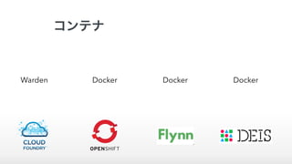 コンテナ
Warden Docker DockerDocker
 