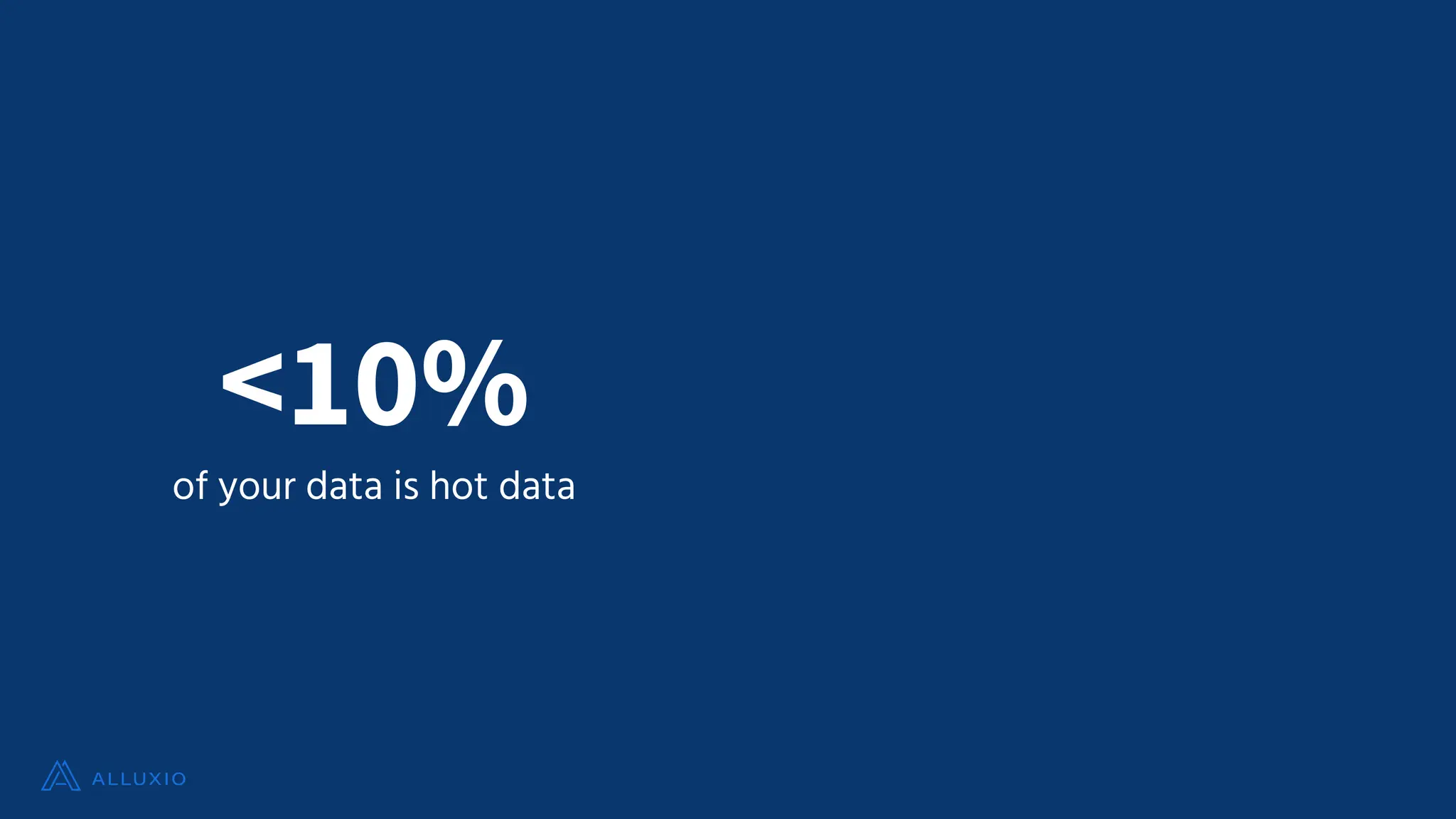 <10%
of your data is hot data
 