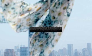 Juma creates progressive ready-to-wear garments and accessories using
digital prints inspired by art and travel. The designers behind the label,
Alia and Jamil Juma, are siblings who share a passion for travel, having
lived in such exotic locales as Kenya, Congo and Kazakhstan.
 
