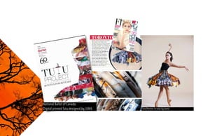 National Ballet of Canada:
Digital printed Tutu designed by JUMA Tina Pereira in tutu by Juma
 