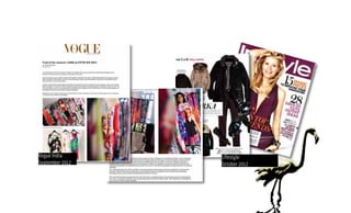 Lifestyle
October 2012
Vogue India
September 2012
 
