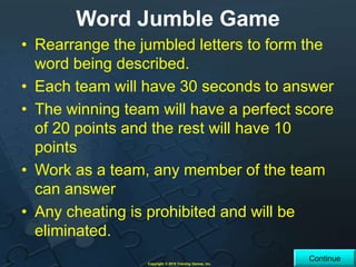 Jumble word-game-science4-muscular system | PPT