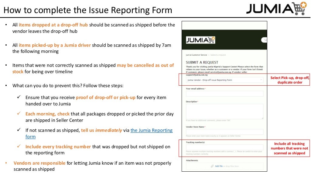 Jumia Customer Protection Policy for Fulfillment by Vendor Orders