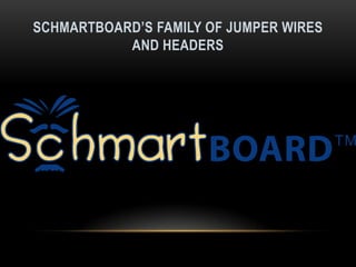 SCHMARTBOARD’S FAMILY OF JUMPER WIRES
           AND HEADERS
 