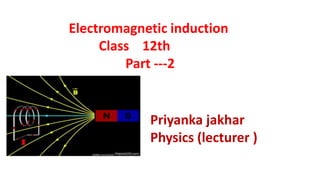 Electromagnetic induction
Class 12th
Part ---2
Priyanka jakhar
Physics (lecturer )
 