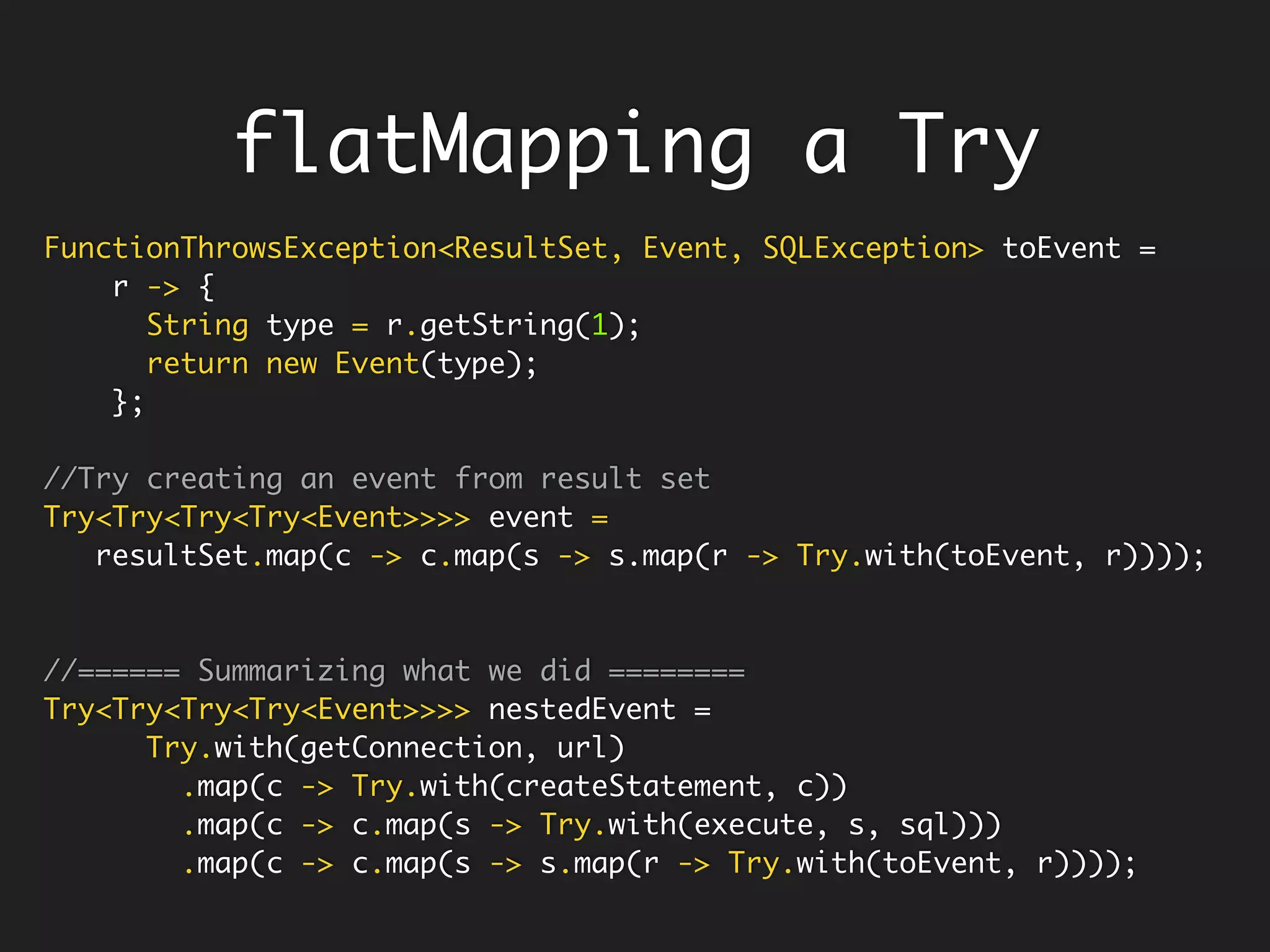 Want More Spice?
In the last example, we saw how currying
decouples function arguments to
facilitate just-in-time dependency
injection.
How about constructor or setter
dependency injection?
Lets see how currying acts as a powerful
decoupler, not just limited to the site
function arguments (at least in OO
languages).
 