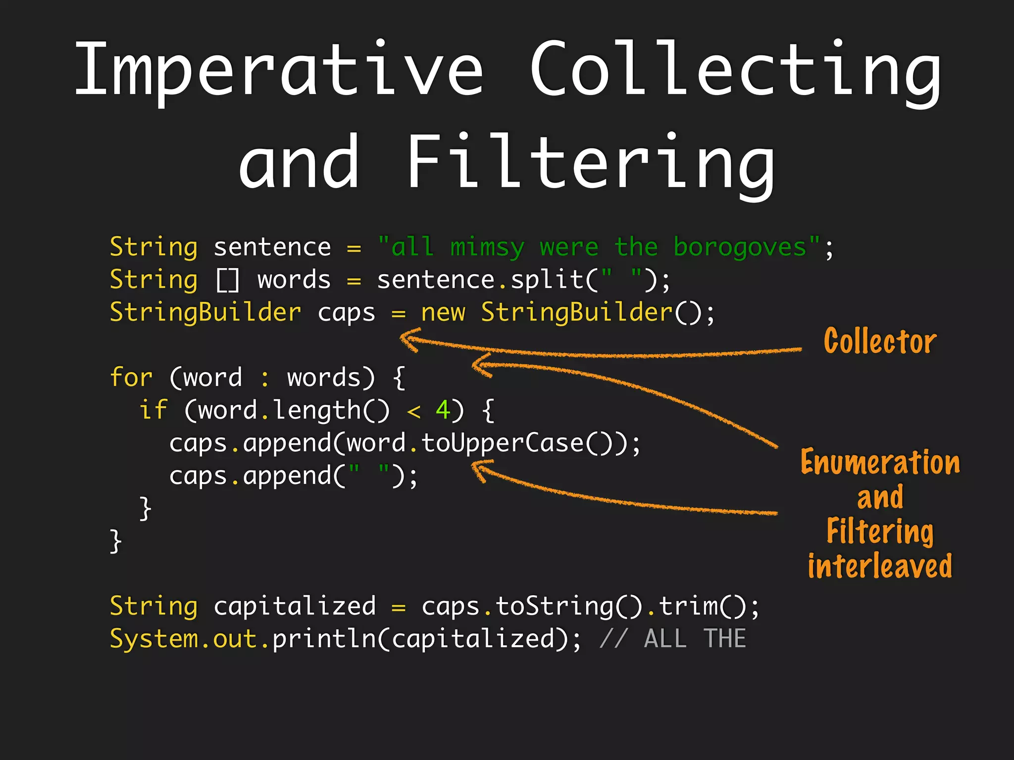 Subsumed Strategy
class Maker { }
class Checker { }
interface Transaction {
public boolean approve();
public boolean reject(String reason);
}
public class ApprovalStrategy {
static Predicate<Transactions, Boolean> valueOf(Transactions transactions) {
if (transactions.value() < 100000) {
SingleMakerChecker smc = new SingleMakerChecker(…);
return smc::approve;
} else {
DoubleMakerChecker dmc = new DoubleMakerChecker(…);
return dmc::approve;
}
}
class SingleMakerChecker {
public SingleMakerChecker(Maker m, Checker c) { }
public boolean approve(Transactions ts) {
return true;
}
}
 