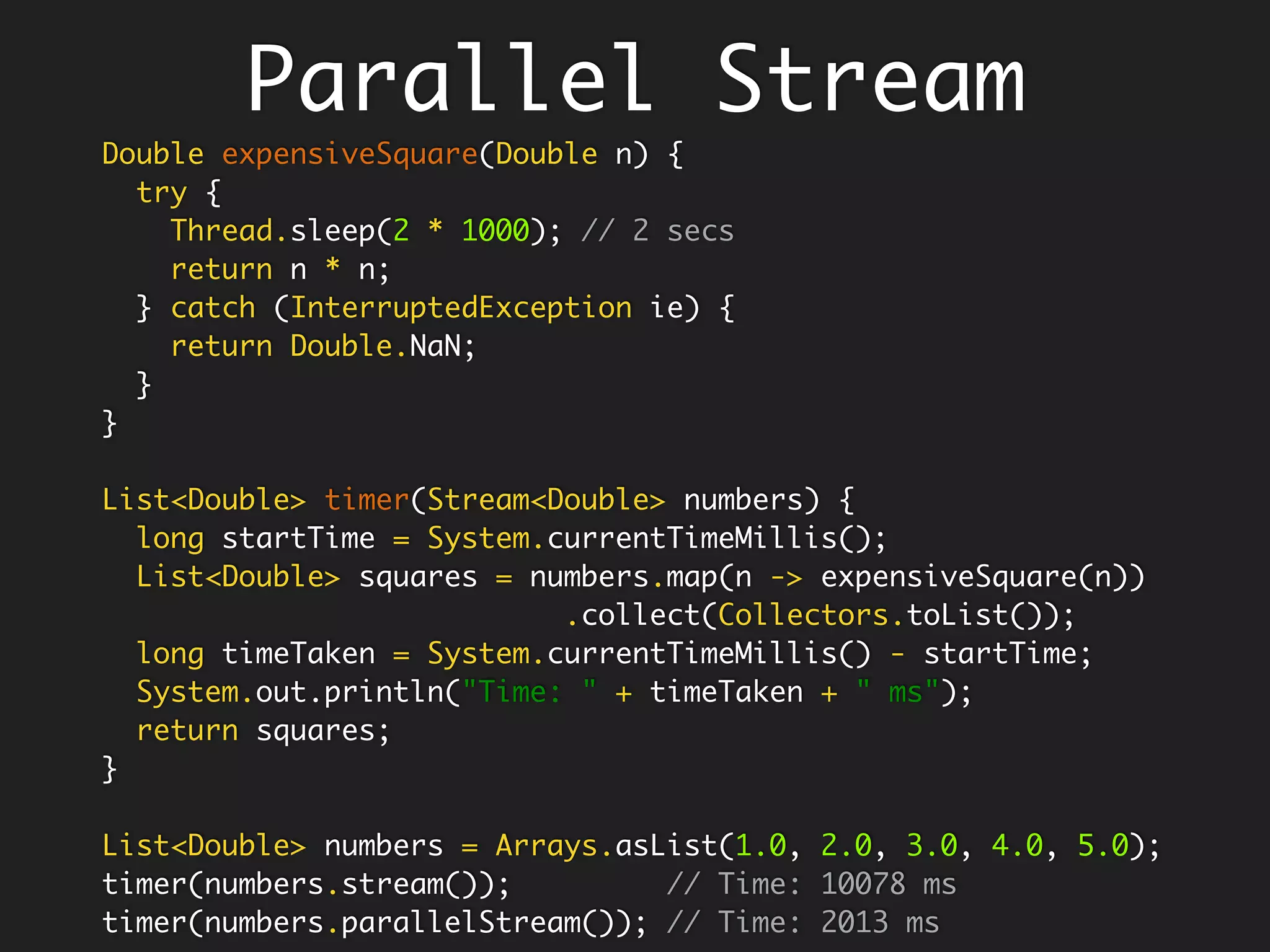 In Java8…
In-place mutation is a standing
invitation
Its hard to avoid falling into that trap.
One has to work hard to bring immutability.
Use ‘final’ wherever possible.
Use Expressions wherever possible
Statements effect change by mutation and
thus encourage mutability
Expressions evaluate to return values and
thus encourage immutability
 