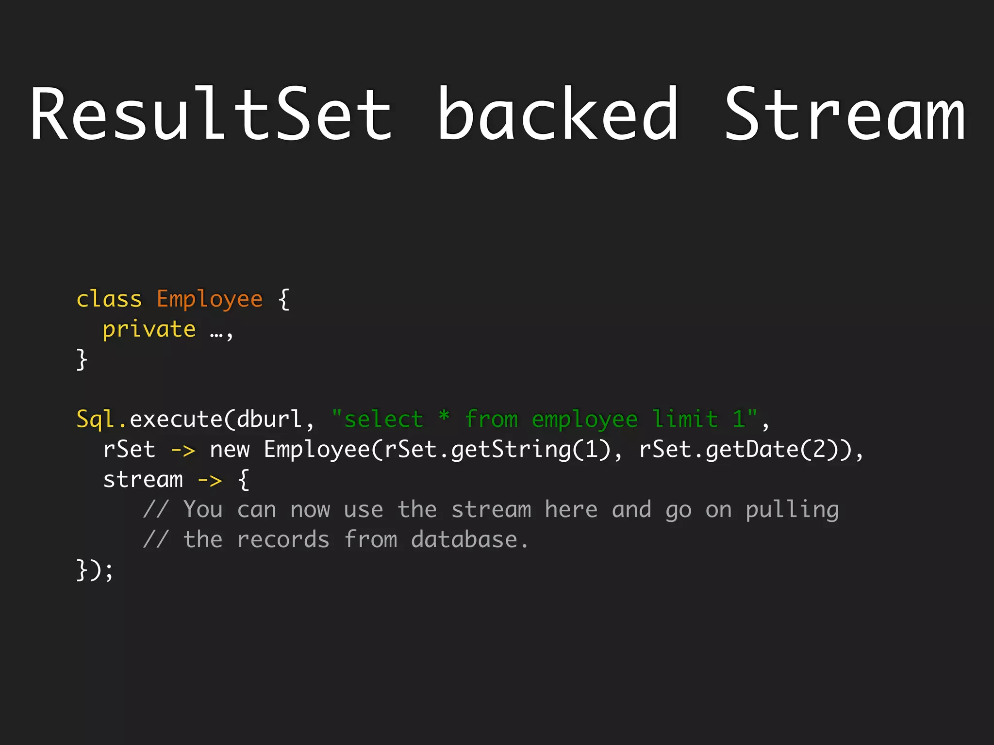 Enter Streams
Collection where you access elements one
by one - amortised list.
Generating Stream that is backed by
finite elements - of
Stream<Integer> primes = Stream.of(2, 3, 5, 7, 9);
Generating a Stream backed by list.
Stream<Integer> primes = Arrays.asList(2, 3, 5, 7, 9)
.stream();
 