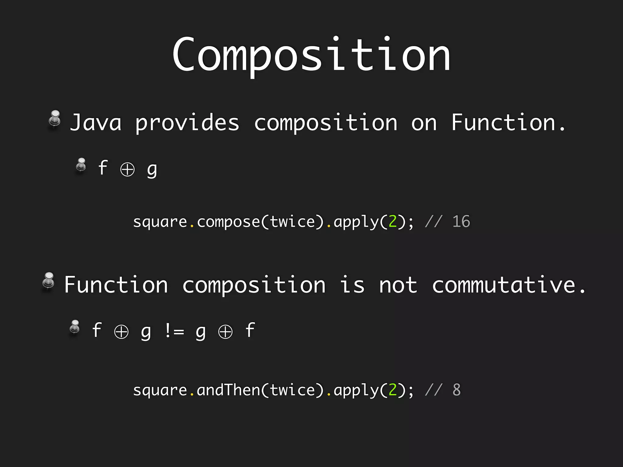 You get clever!
String sentence = "all mimsy were the borogoves and the mome raths";
StringBuilder capitalized = new StringBuilder();
Stream.of(sentence.split(" "))
.filter(w -> w.length() < 4)
.map(String::toUpperCase)
.forEach(word -> capitalized.append(word).append(" "));
System.out.println(capitalized.toString().trim()); // ALL THE AND THE
Now try this!
String sentence = "all mimsy were the borogoves and the mome raths";
StringBuilder capitalized = new StringBuilder();
Stream.of(sentence.split(" "))
.parallel()
.filter(w -> w.length() < 4)
.map(String::toUpperCase)
.forEach(word -> capitalized.append(word).append(" "));
System.out.println(capitalized.toString().trim()); // THE AND ALL THE
 